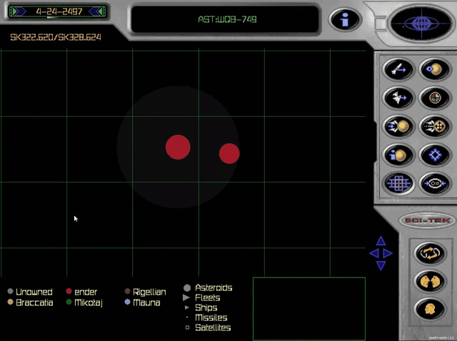 Animated OpenFA strategic map showing navigation across a much larger game world