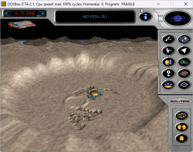 An asteroid colony in the original Fragile Allegiance
